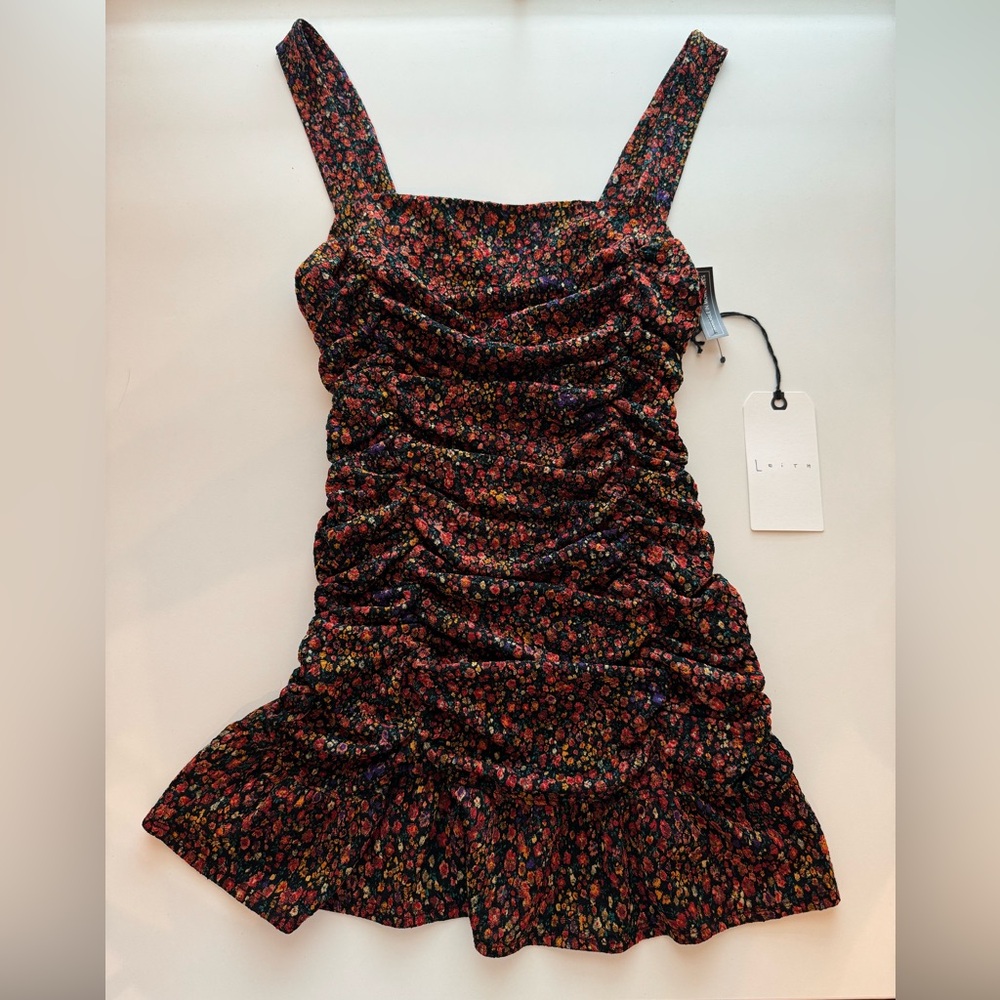 Leith Black Jordana Floral Top